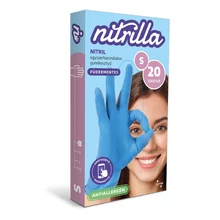 Nitrilla nitril púdermentes orvosi vizsgáló- és védőkesztyű, 20db, S