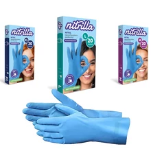 Nitrilla nitril púdermentes orvosi vizsgáló- és védőkesztyű, 20db