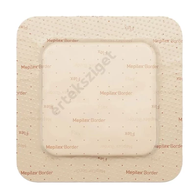 Öntapadó szigetkötszer krónikus és akut sebekre, Mepilex Border Flex 7,5x7,5cm