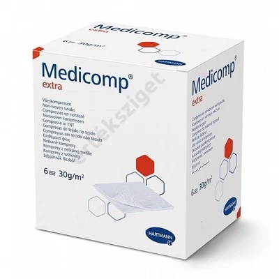 Medicomp Extra steril sebkötöző, sebpárna, 10x10cm