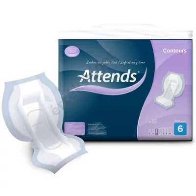Inkontinencia betét, Attends Contours 6, 35db 1408ml