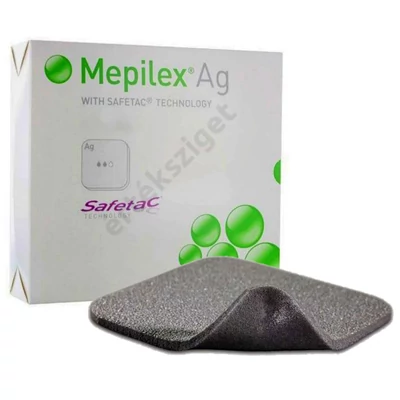 Ezüsttel impregnált habkötszer fertőzött sebekre, Mepilex AG, 6x8,5cm